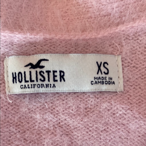 Hollister Pink Cardigan Sweater Soft V-Neck - Picture 2 of 2